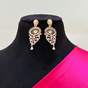 Zyana 18K Gold Plated American Diamond Pendant Set