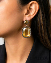 Golden Sparkle Drop Earrings
