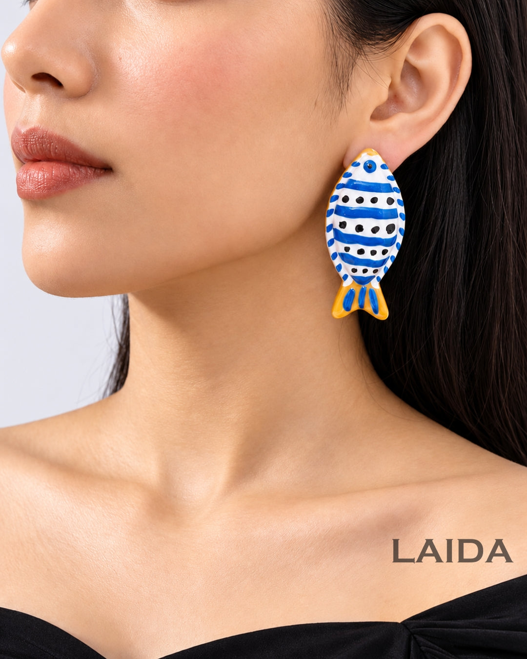 Acrylic Resin Fish Drop Earrings