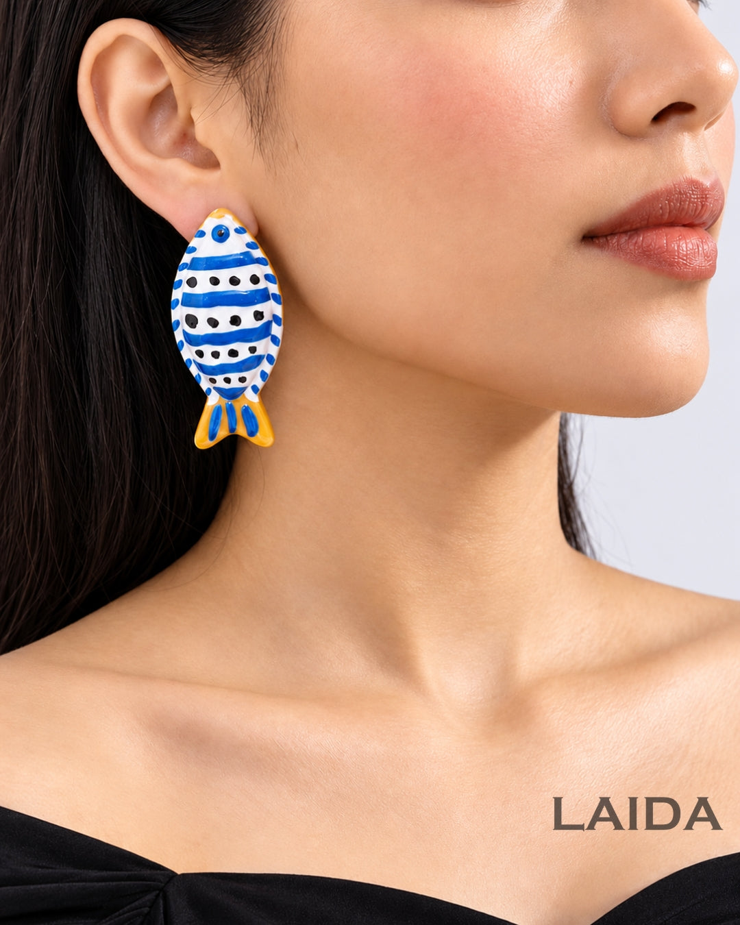Acrylic Resin Fish Drop Earrings