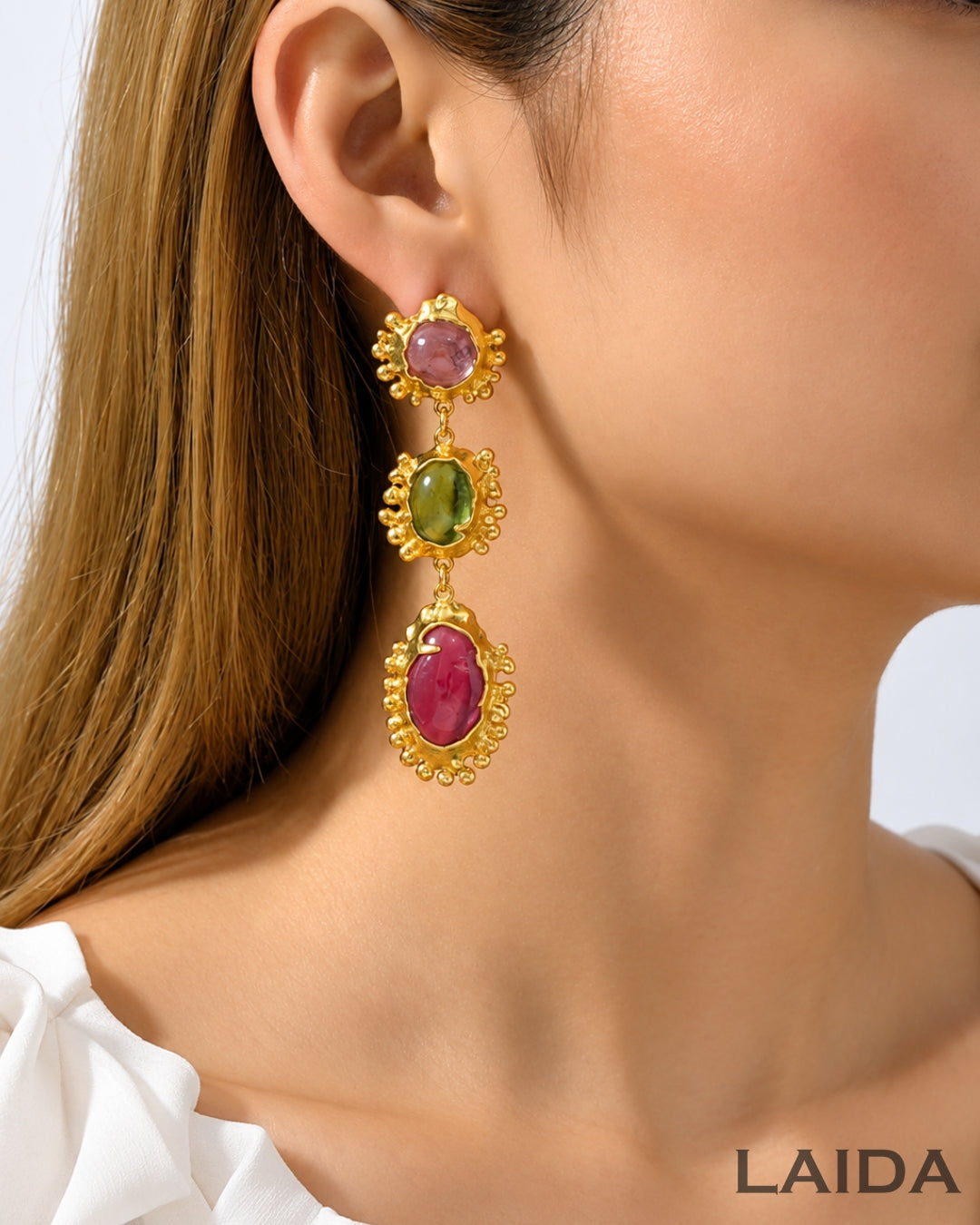 Retro Multi 1 Layered Crystal Drop Earrings