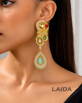 Golden Vintage Ear Shape Drop Earrings