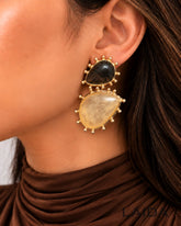 Brown Retro Resin Drop Earrings