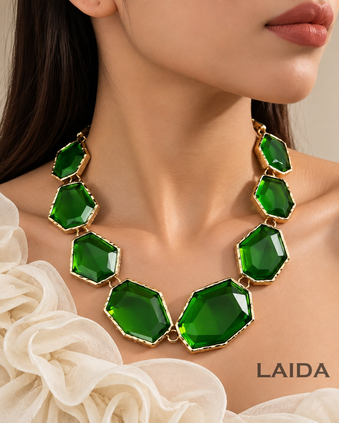Maya Green Statement Necklace