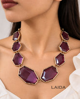Maya Purple Statement Necklace