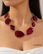 Maya Red Statement Necklace