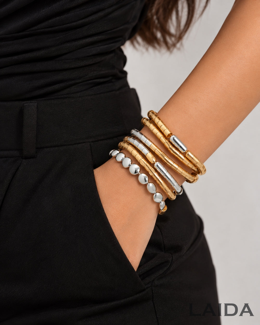 Retro Enamel Bracelet Stack