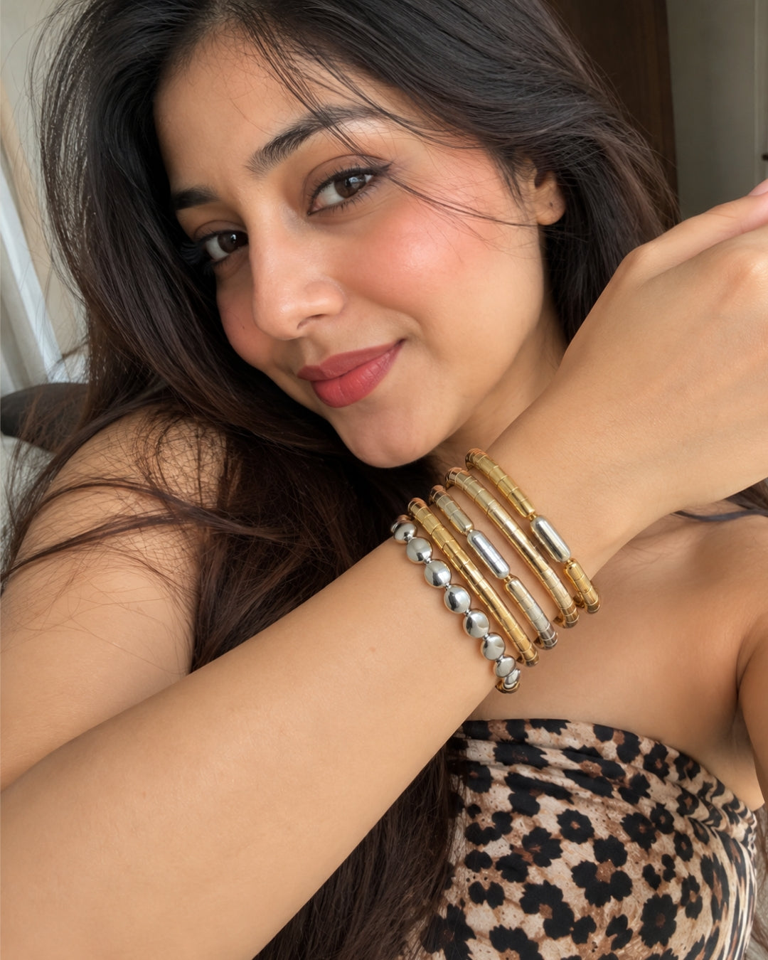 Retro Enamel Bracelet Stack
