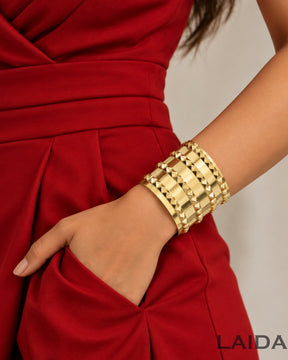 Golden Spike Cuff Bracelet