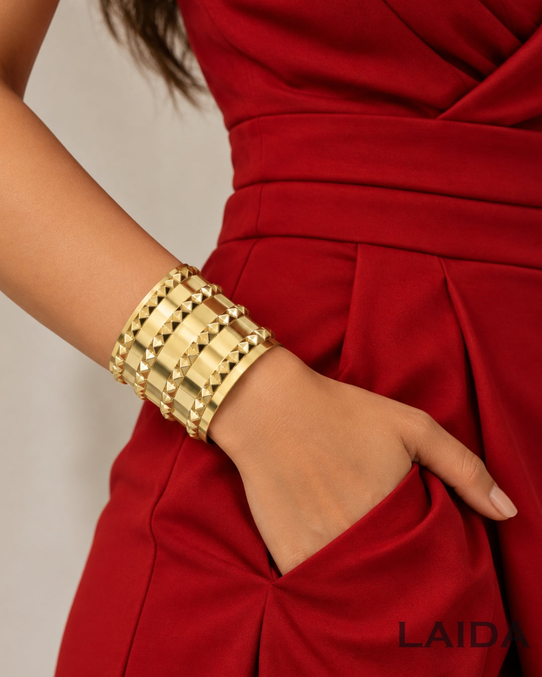 Golden Spike Cuff Bracelet