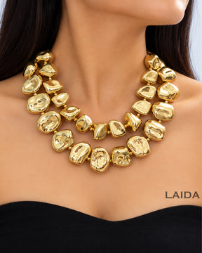 Golden Two Layered Chunky Necklace