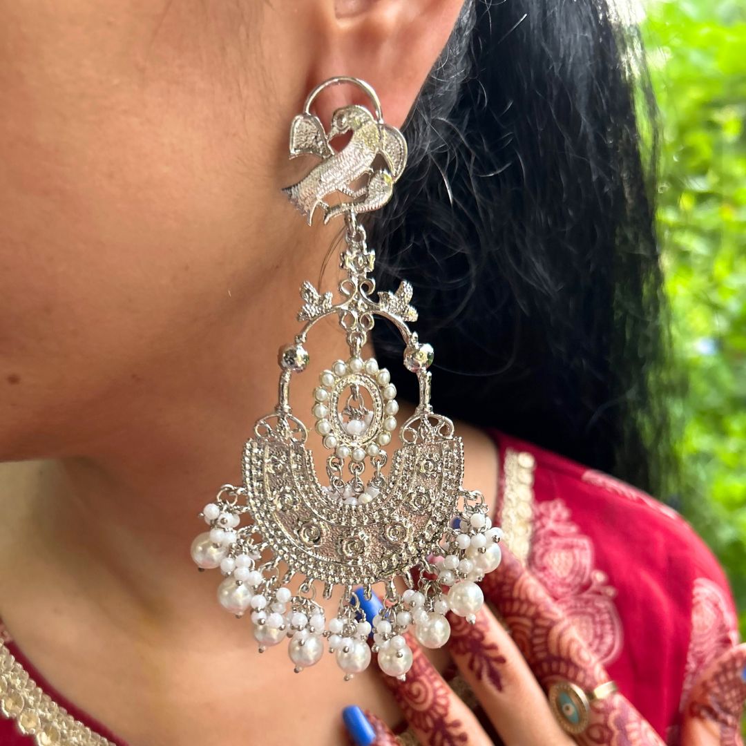 Haseen Silver Plated Chandbalis