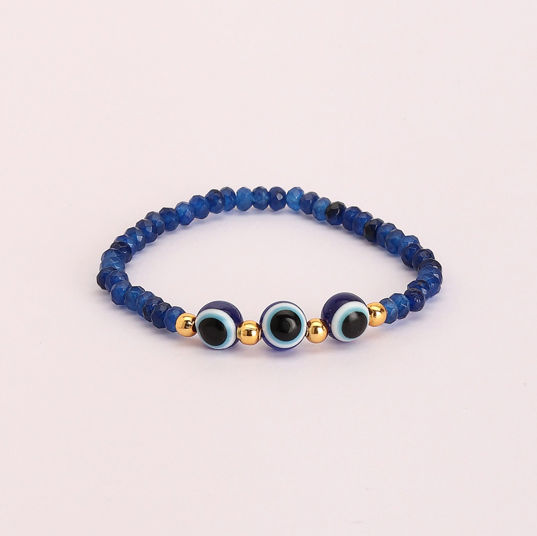 LAIDA Stretchable Evil Eye Blue Bracelet