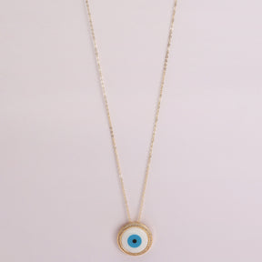 LAIDA White Evil Eye Pendant