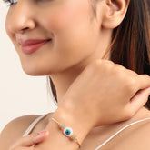 LAIDA Gold Plated floral Evil Eye Adjustable Barcelet