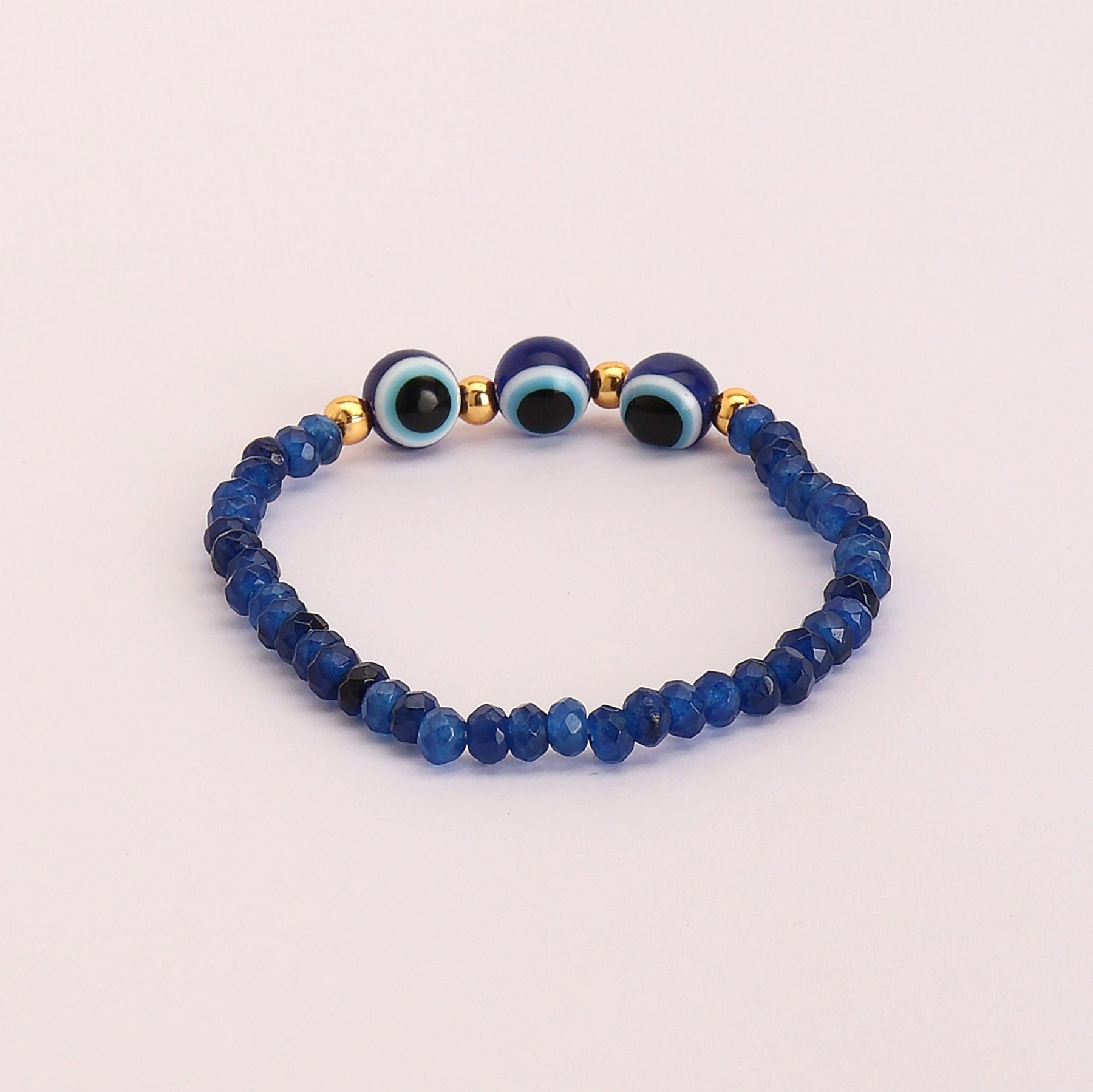 LAIDA Stretchable Evil Eye Blue Bracelet