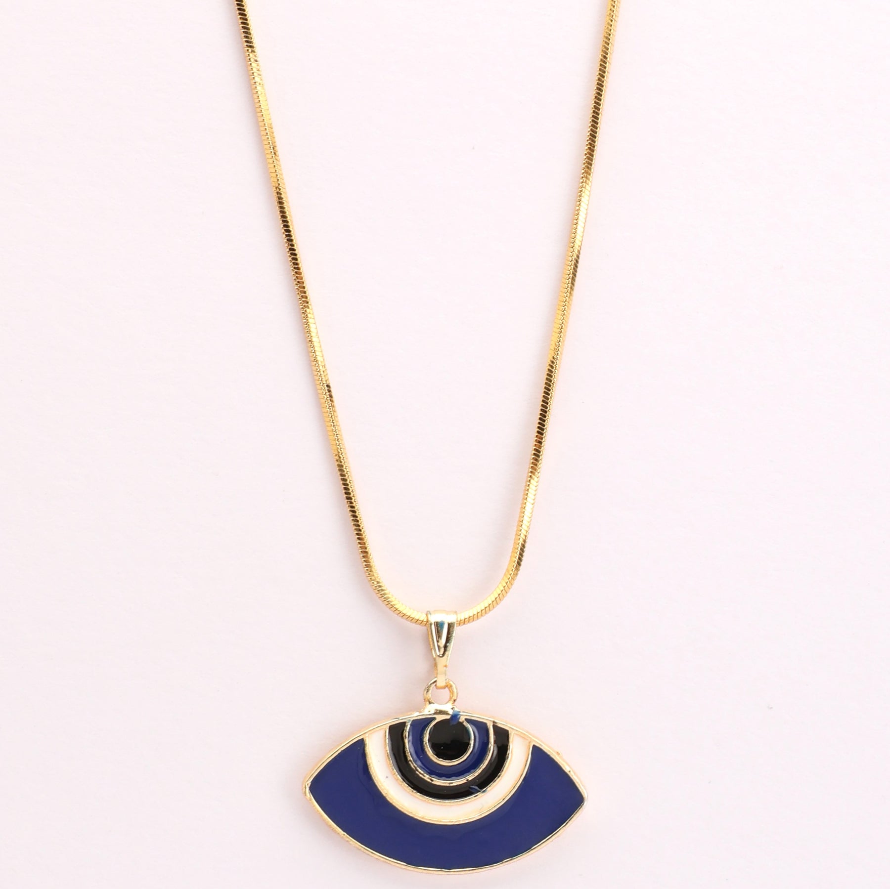 LAIDA Gold Plated Blue Evil Eye Adjustable Pendant