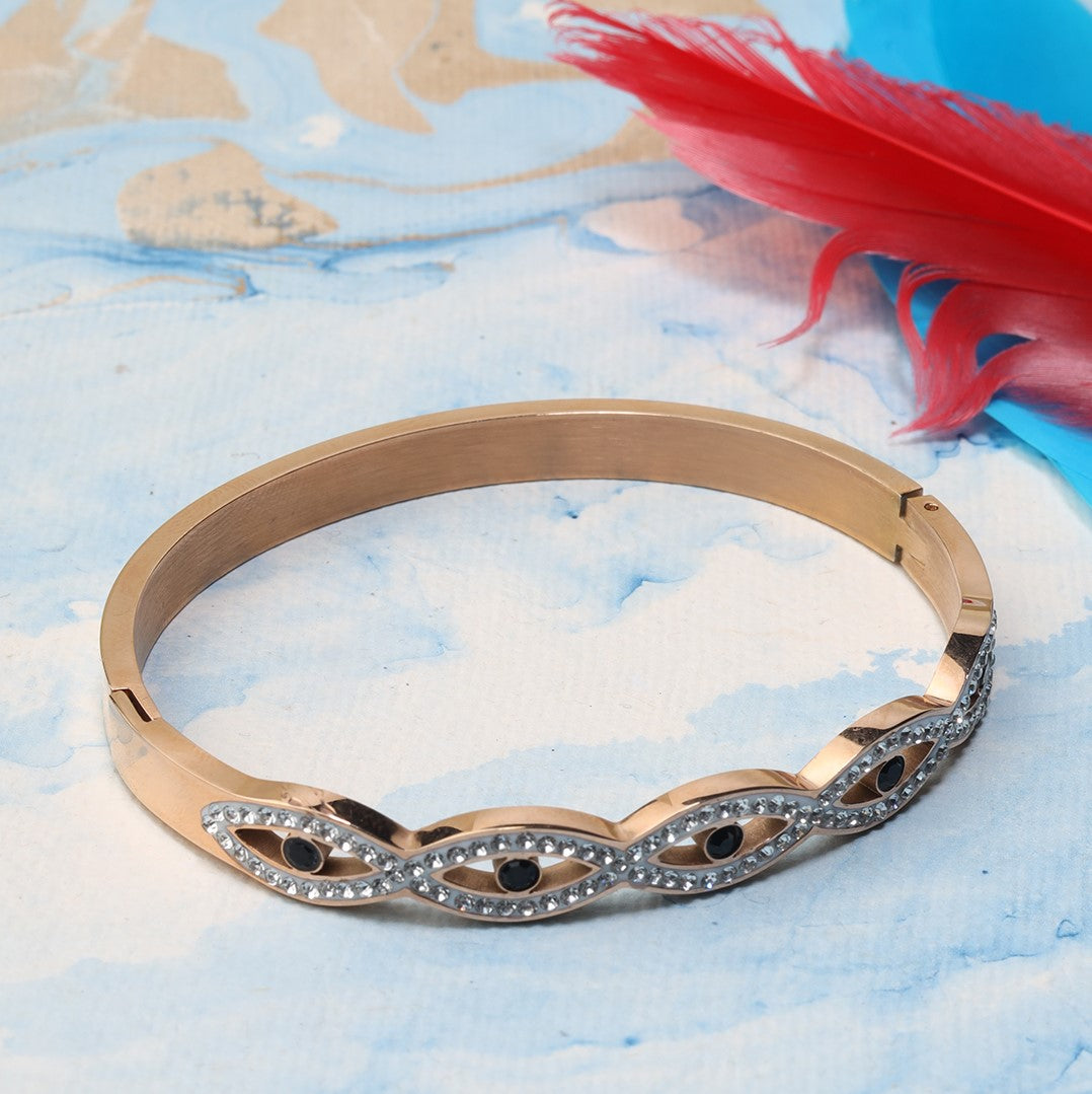 Amazon.com: Pera Jewelry 14K Gold Plated Bangle Bracelet, Zirconia Simulate  Diamond Bangle for Women with Gift Box, Buckled Nail Cuff Bold Bracelet:  Clothing, Shoes & Jewelry
