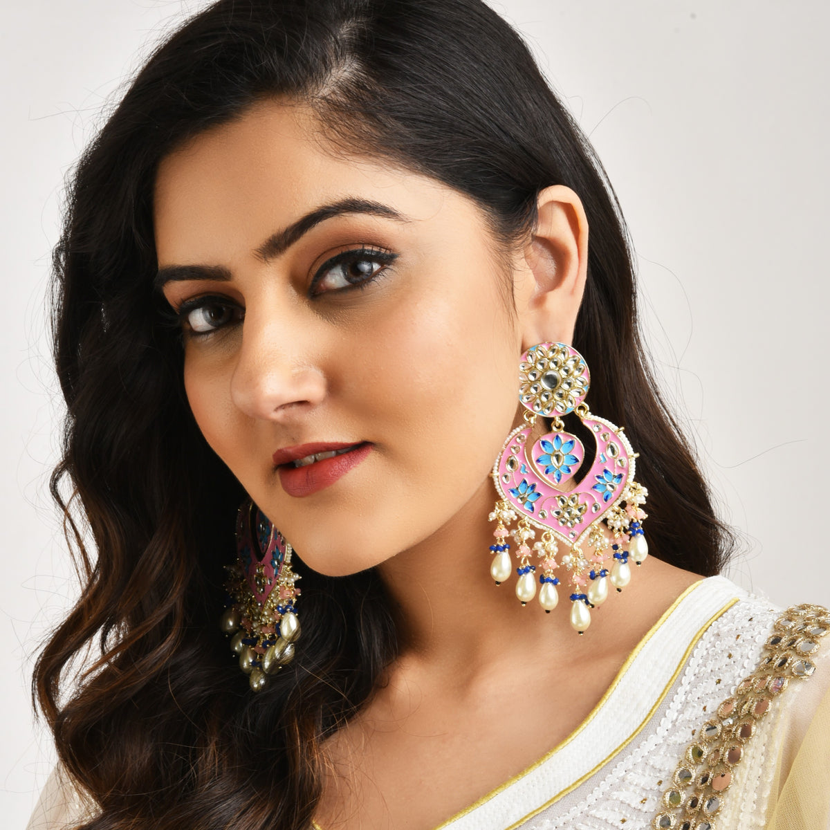 Gold Plated Contemporary Chandbalis Earrings