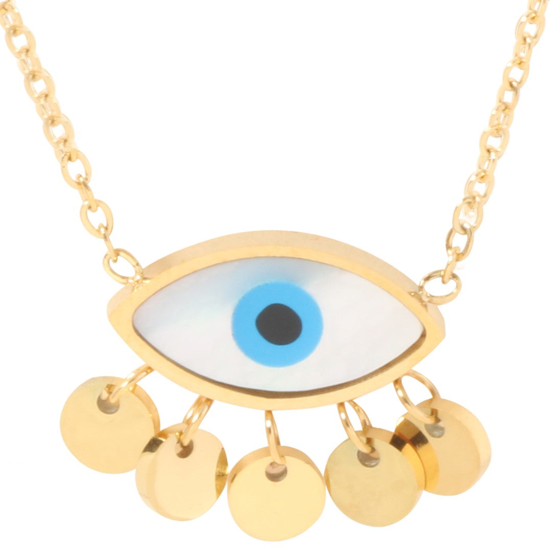 LAIDA Gold Plated Evil Eye Pendant