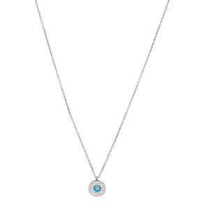 LAIDA Silver Plated Blue Evil Eye Pendant