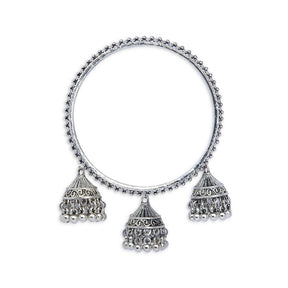 Laida Set Of 2 Silver-Plated Ghungroo Studded Bangle