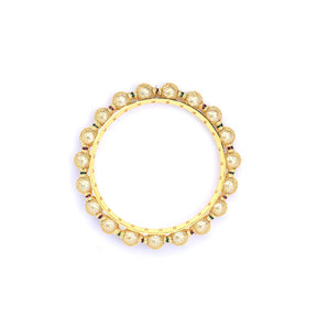 Laida Set Of 2 Gold-Plated Beaded Bangles