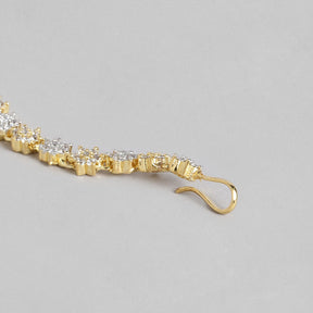 Laida Gold-Plated Handcrafted American Diamond Studded Maang Tikka