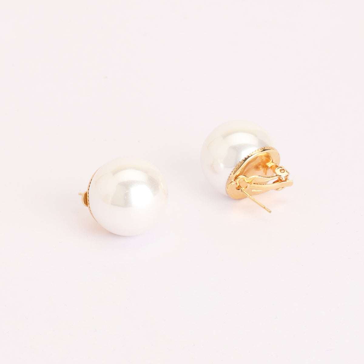 Pearl Ball Set - Ear Hugging Stud  and Ring