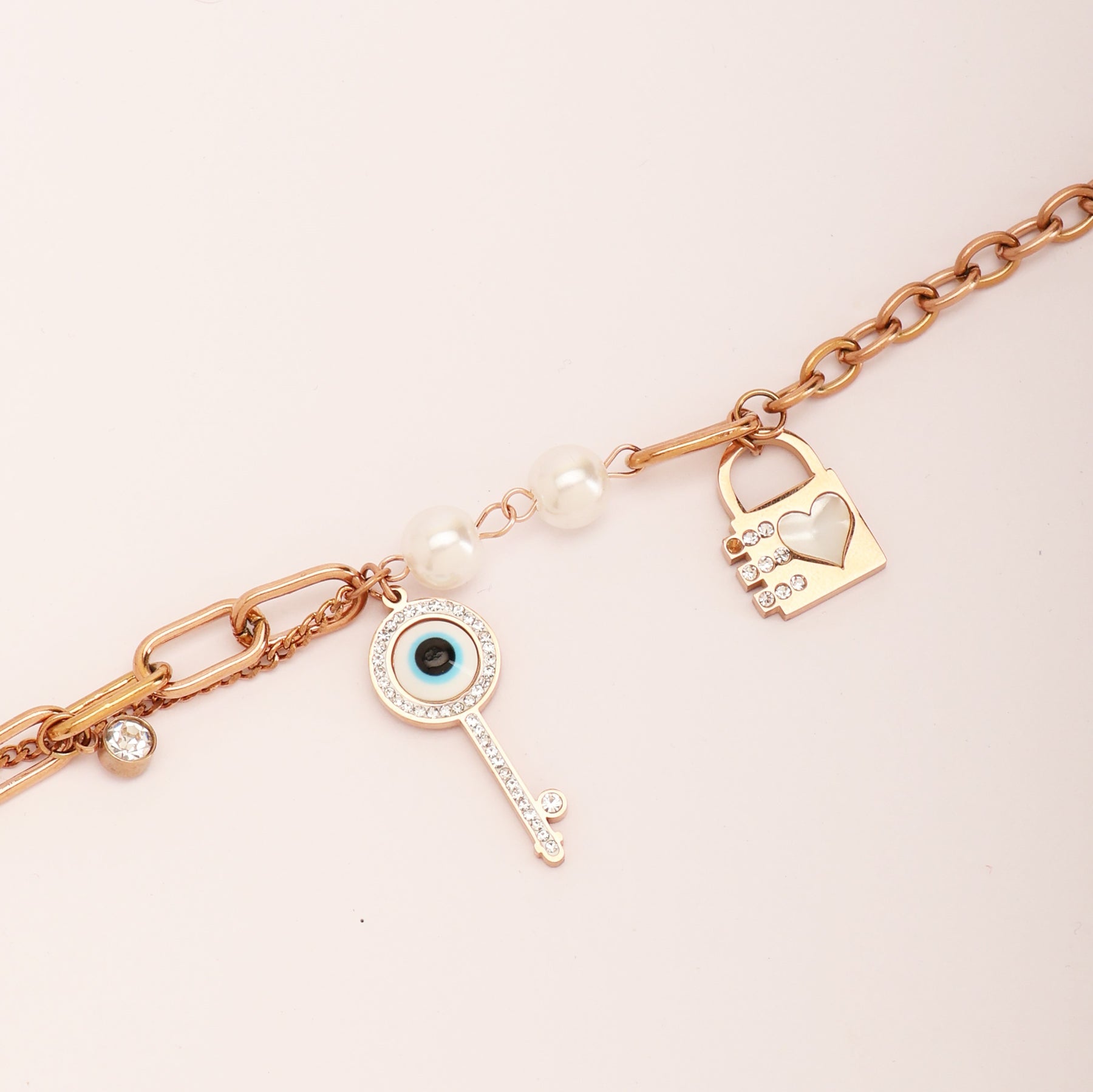 Couple Titanium Steel Plated Lock Bangle Bracelet and Key Pendant Necklace  Set | eBay