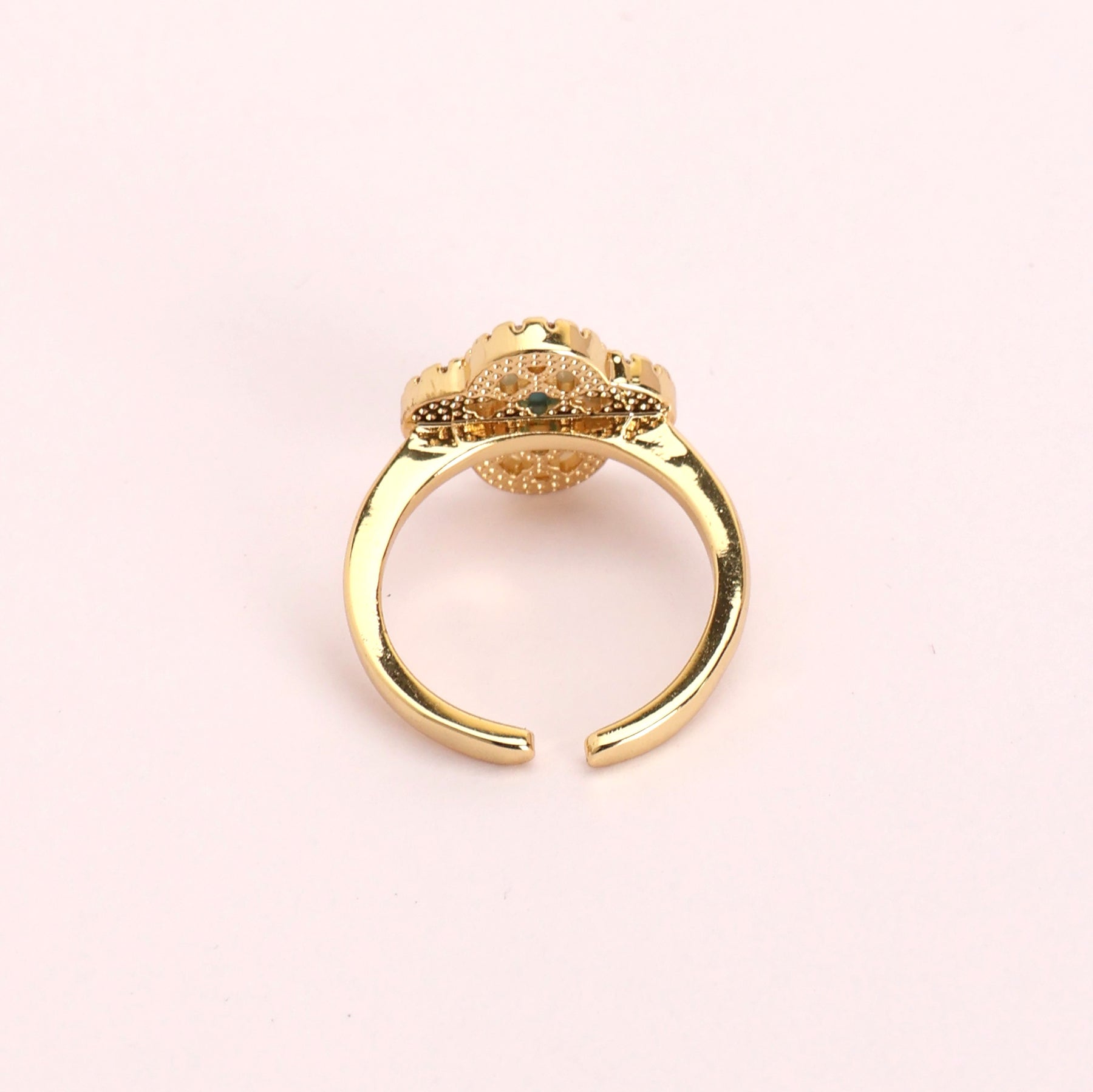 LAIDA Clover Evil Eye Adjustable Finger Ring