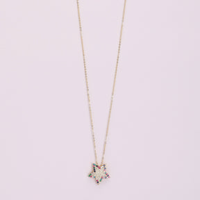 LAIDA Gold Plated American Diamond Star Pendant