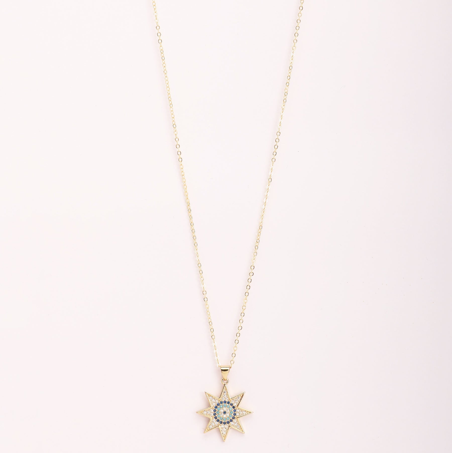 Star American Diamond Evil Eye Pendant