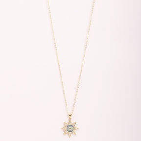 Star American Diamond Evil Eye Pendant