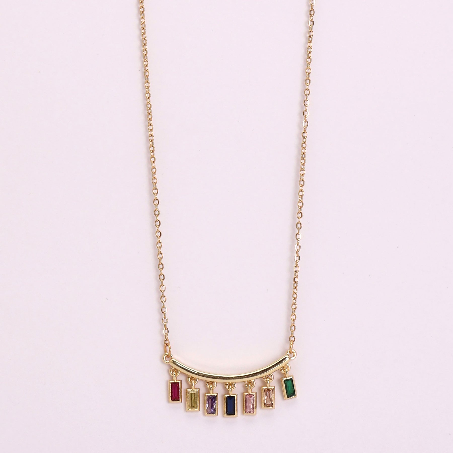 LAIDA Gold Plated Multi Colored Pendant