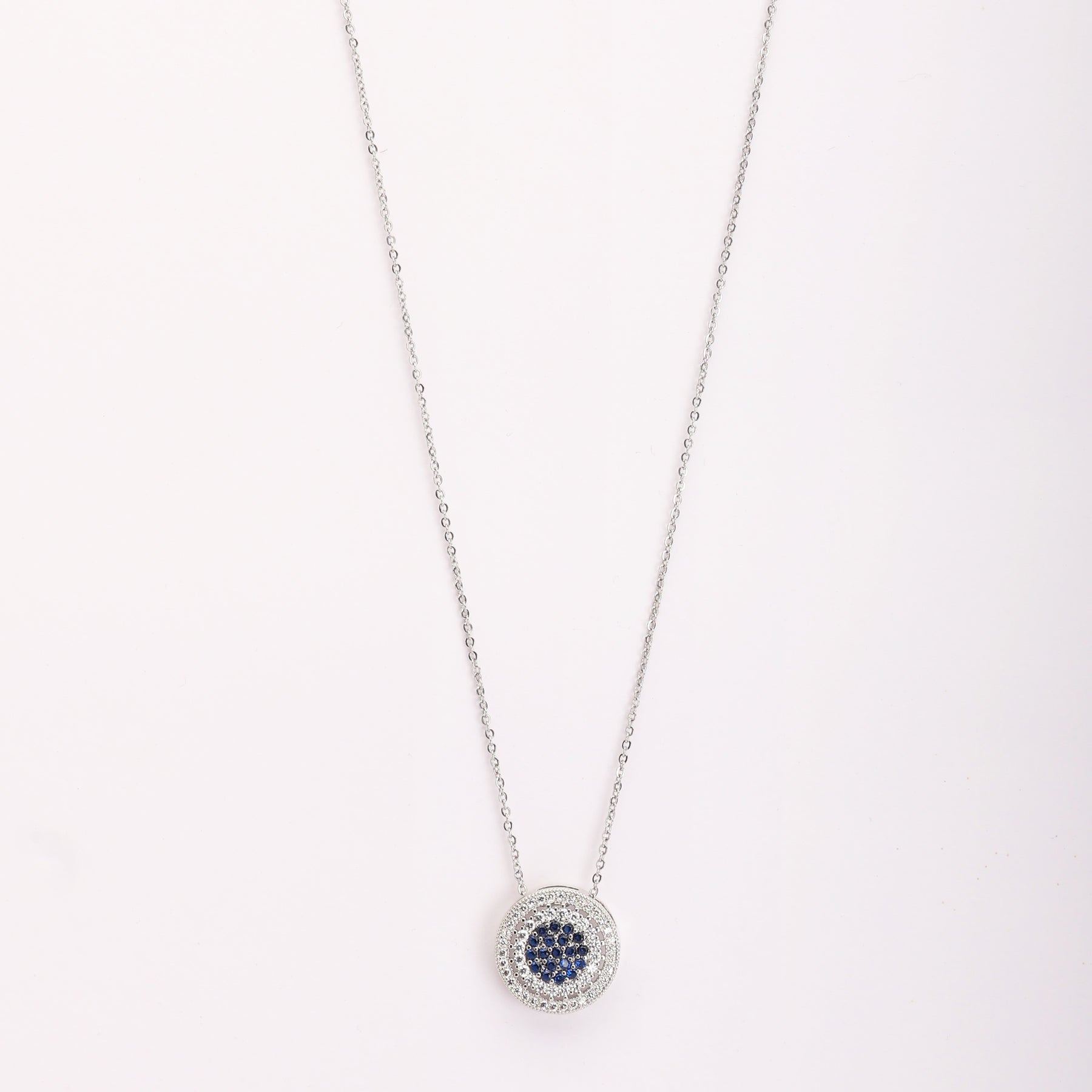 LAIDA Silver Plated Evil Eye Symbol Pendant