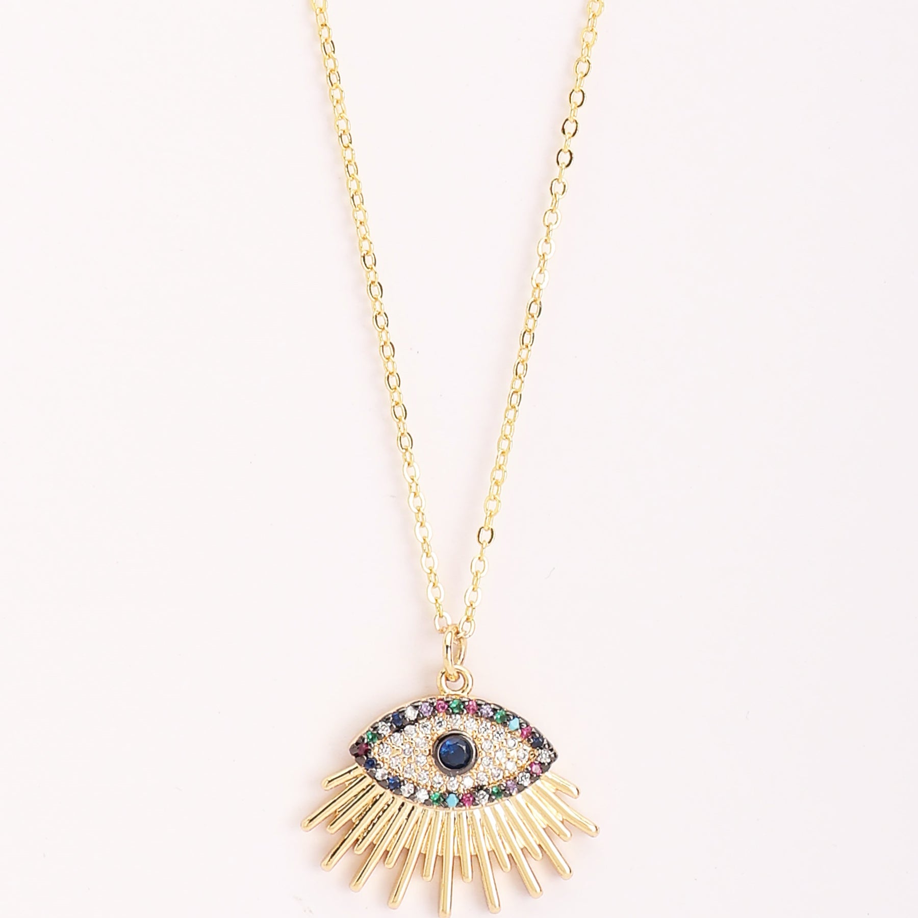 Unique Lashed Evil Eye Pendant