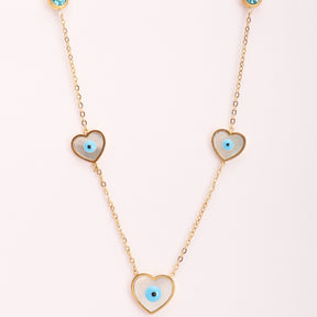 LAIDA Evil Eye Heart Pendant