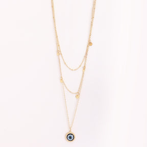 Charm  Multi  - Layered Evil Eye Pendant