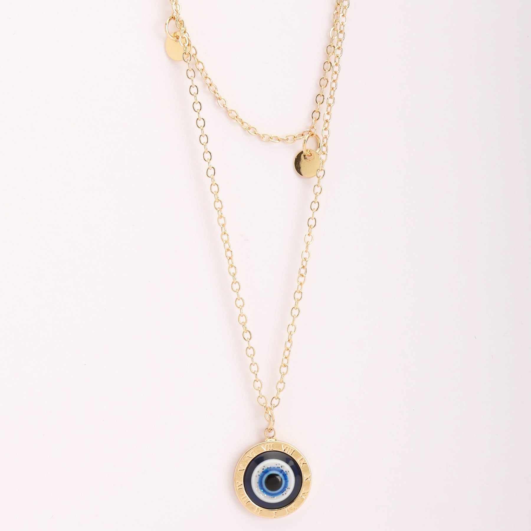 LAIDA Multi Layered Evil Eye Pendant