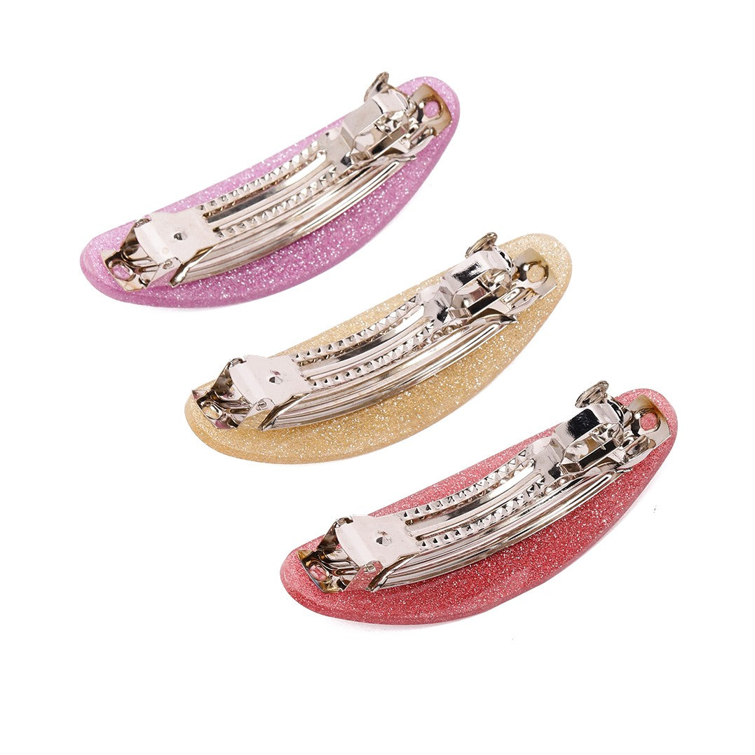 Laida Women Set of 3 Metal Embellished French Barrette