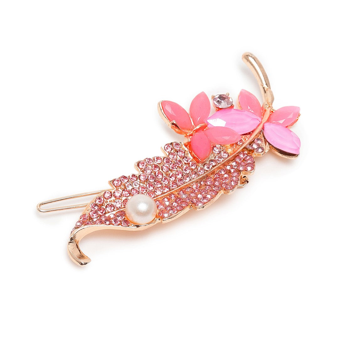 Laida Women Embellished Metal Tic Tac Hair Clip