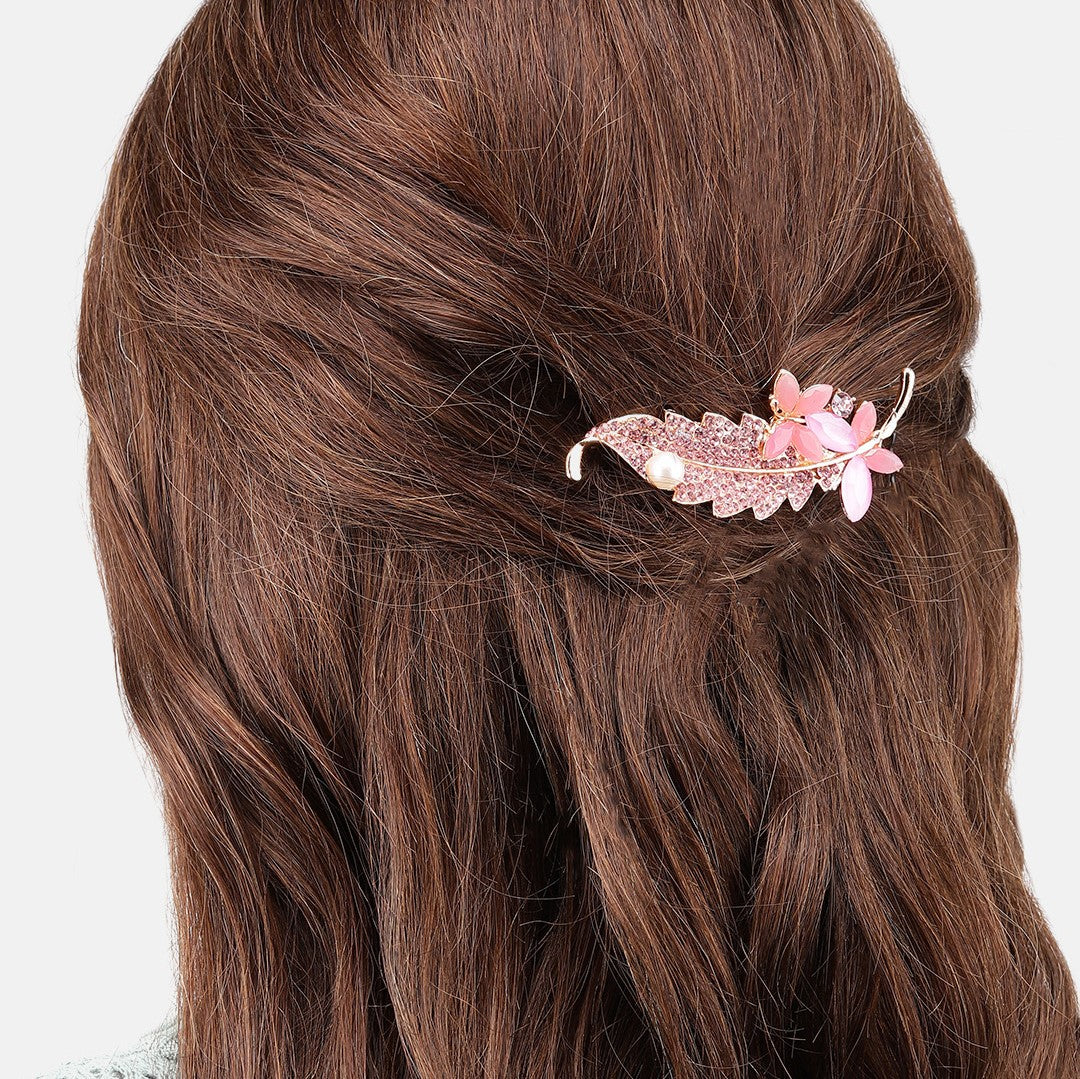 Laida Women Embellished Metal Tic Tac Hair Clip