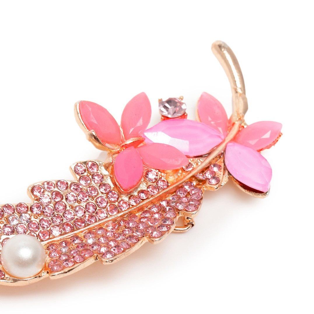 Laida Women Embellished Metal Tic Tac Hair Clip