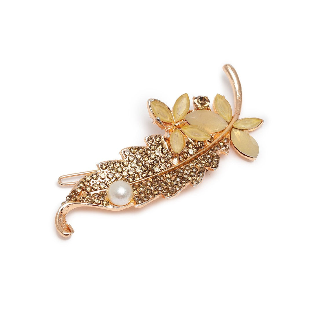 Laida Women Embellished Metal Tic Tac Hair Clip