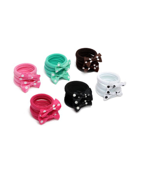 Laida Girls Set of 24 Embellished Ponytail Holders