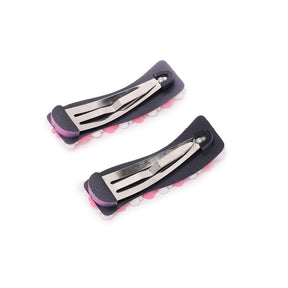 Laida Women Set of 2 Embellished Metal Tic Tac Hair Clip