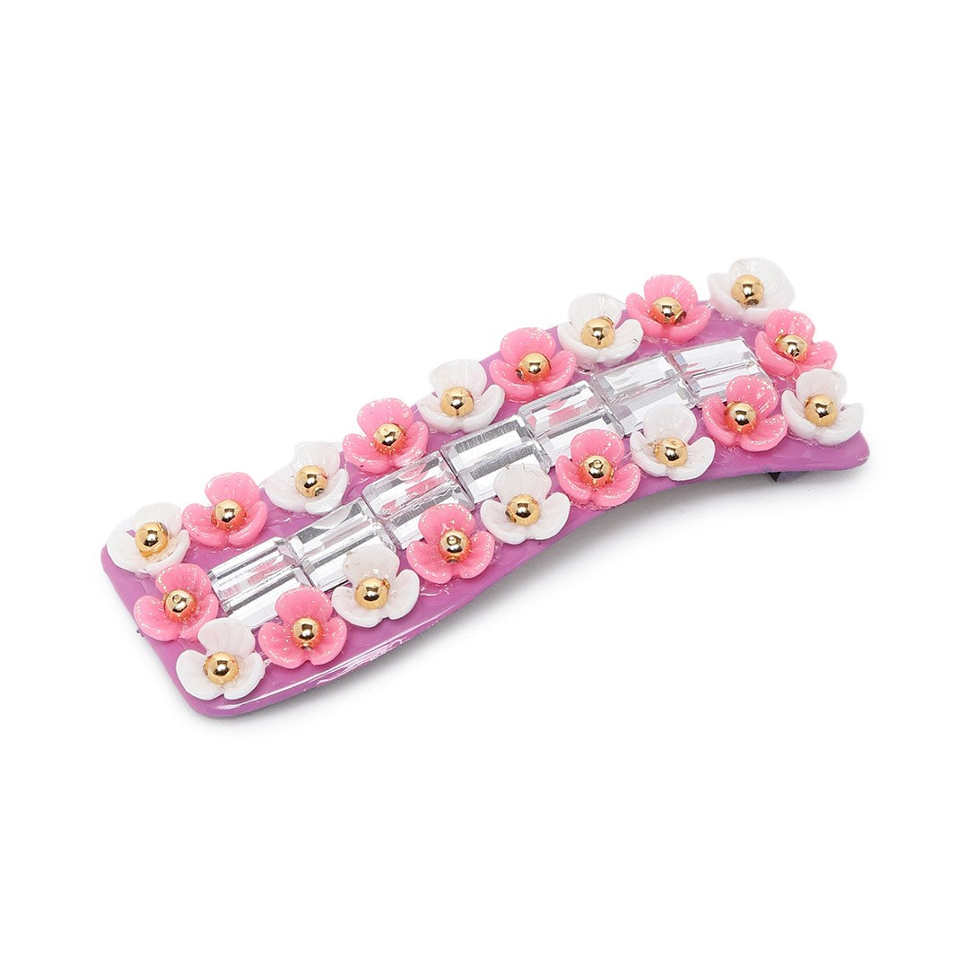 Laida Women Set of 2 Embellished Metal Tic Tac Hair Clip