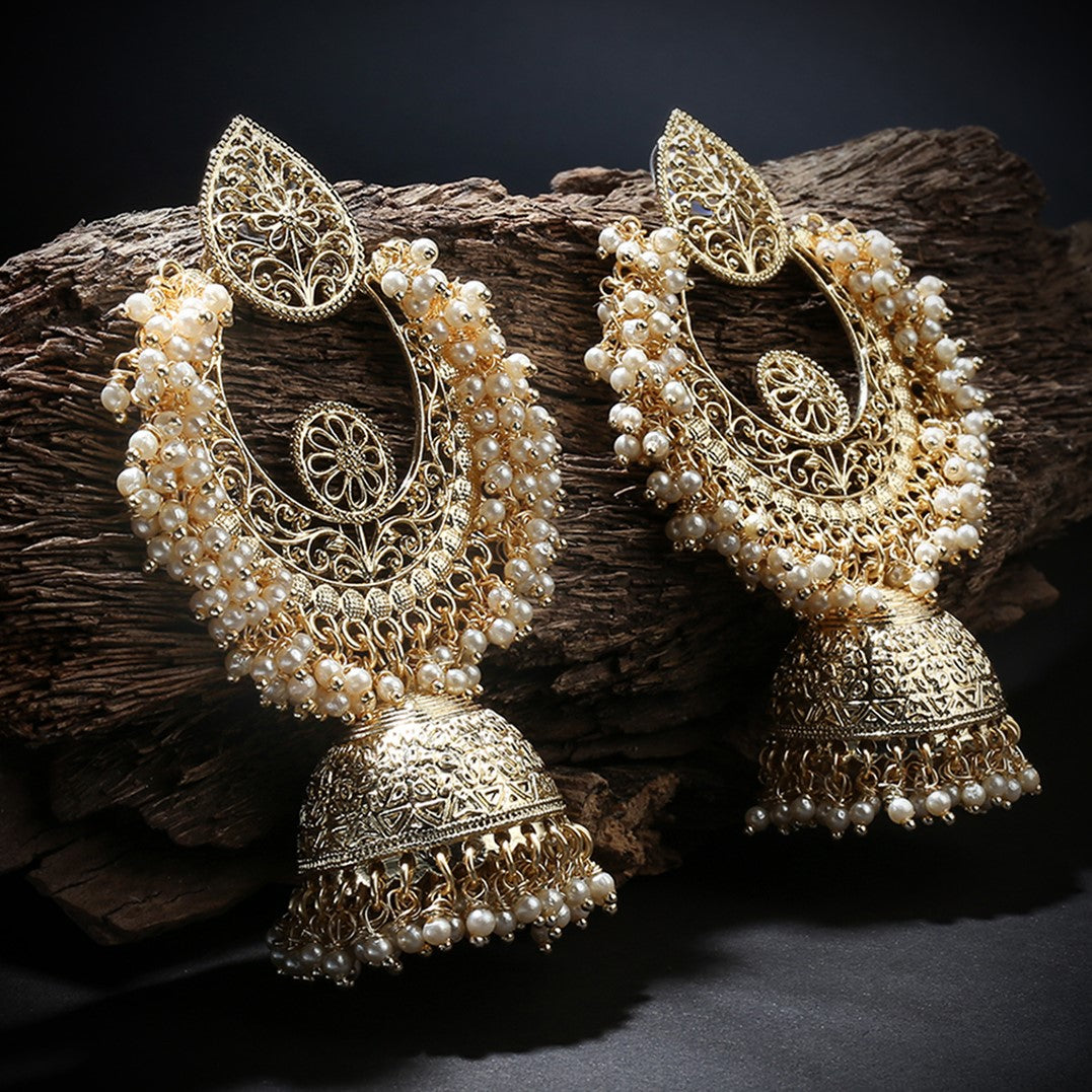 Gold-Plated Dome Shaped Jhumkas