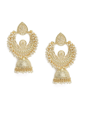 Gold-Plated Dome Shaped Jhumkas